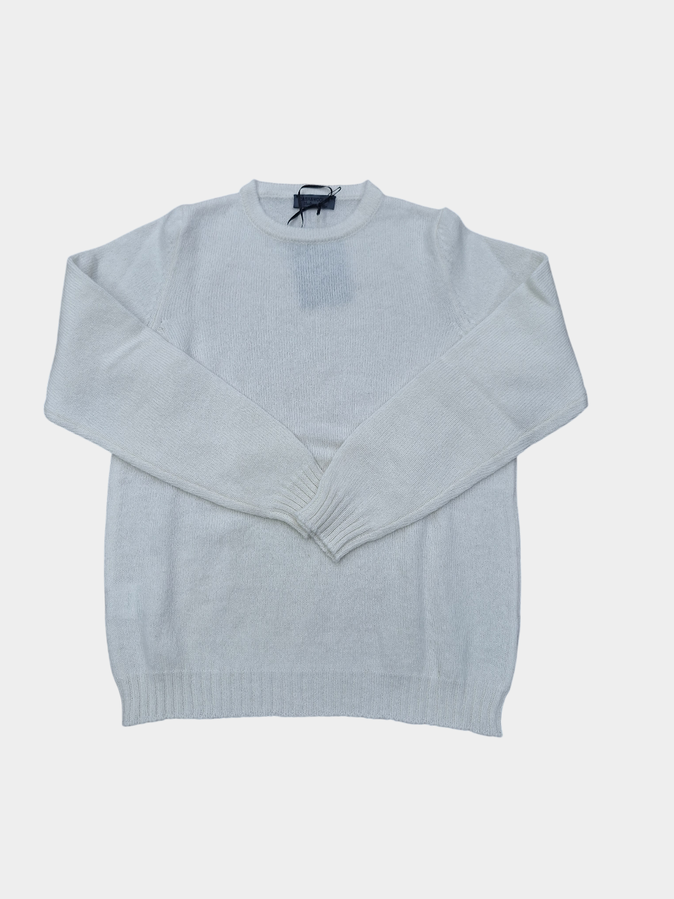 Maglia Shetland Girocollo Bianco