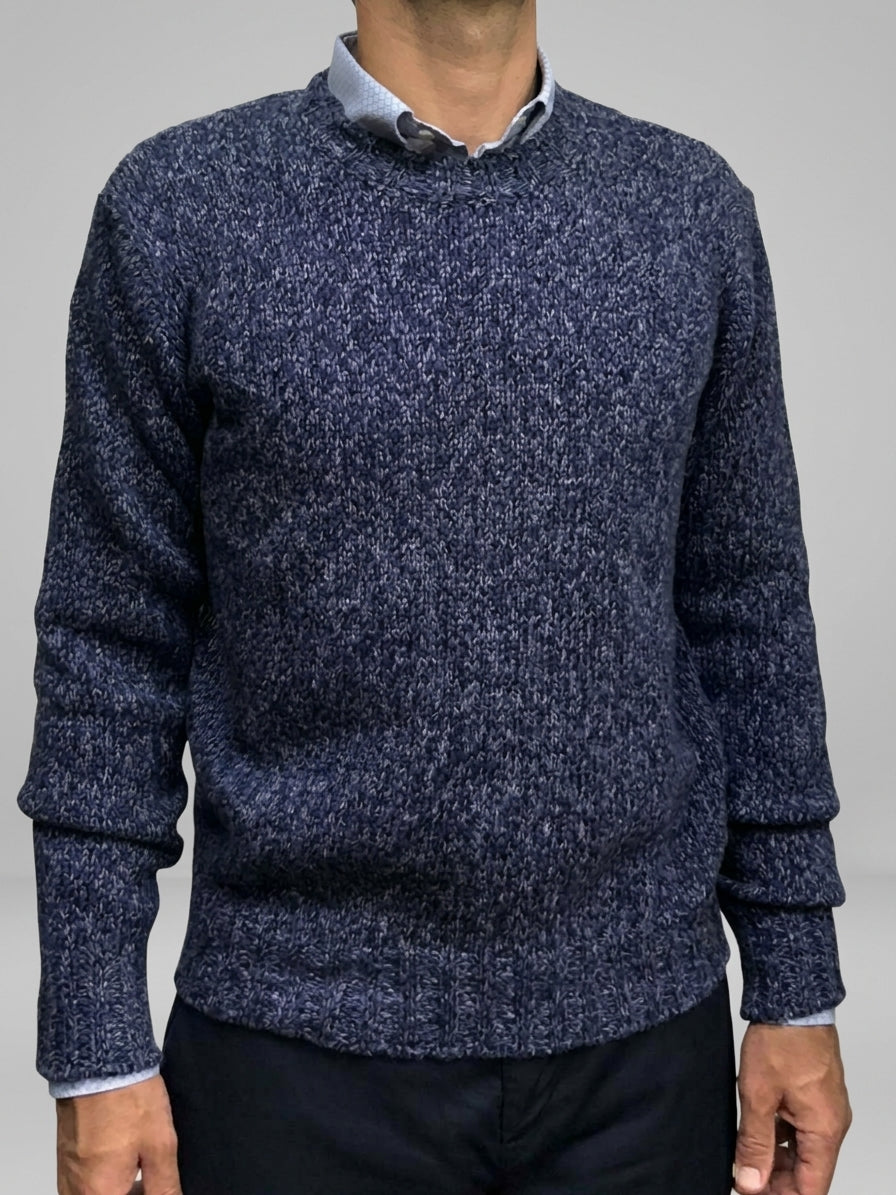 Maglia Shetland Girocollo Melange