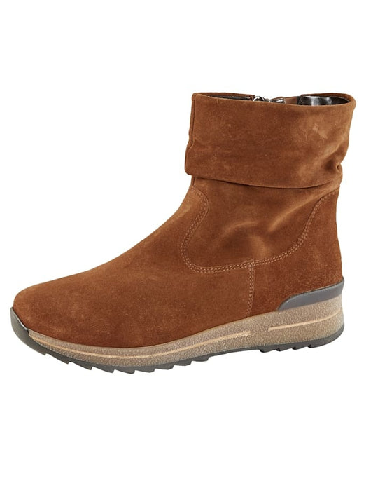 Scarpa Ara Stivaletto Scamosciato Cognac