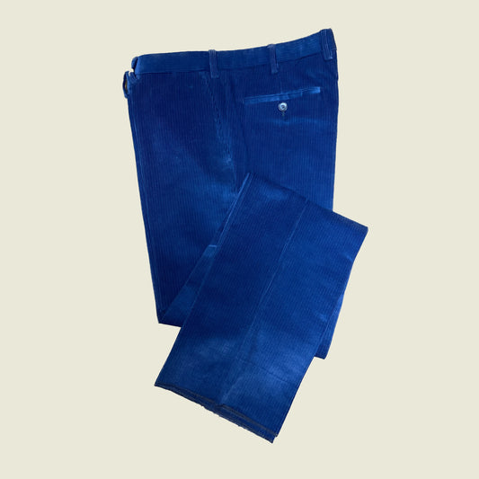 Pantaloni Beldon Visconte Di Modrone Velluto Millerighe Royal Blue