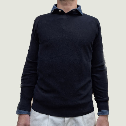 Maglia Girocollo Reversibile Cotone Fly3 Navy