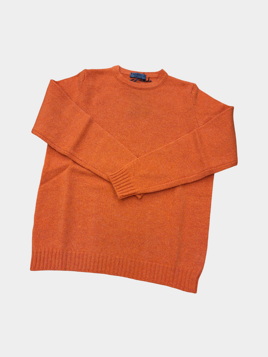 Maglia Shetland Girocollo Arancione
