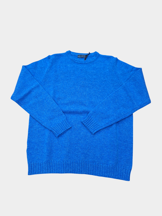 Maglia Shetland Girocollo Azzurro