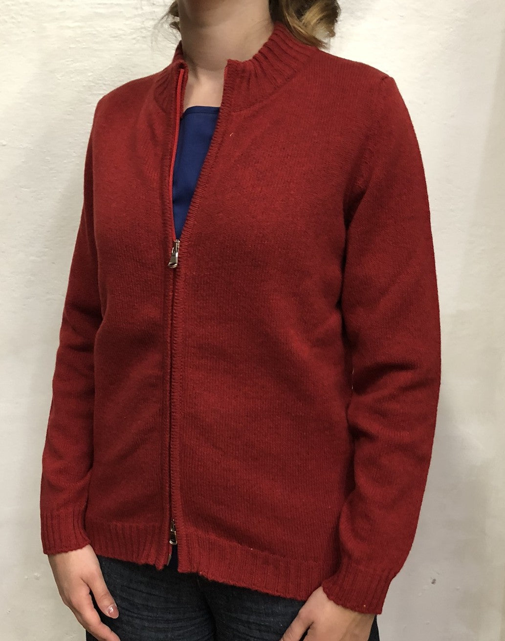 Maglia Shetland Con Cerniera