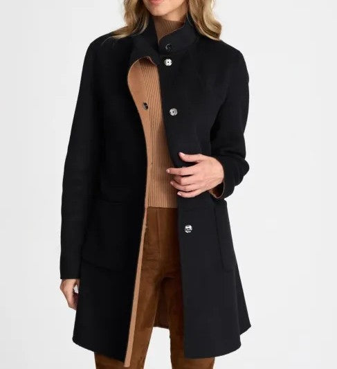 Giacca Seinbock Di Panno Reversibile Navy E Marrone
