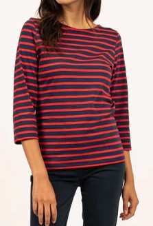 Shirt Saint James Galathee Navy/Red