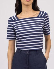 T-Shirt Saint James Pleneuf Navy/White