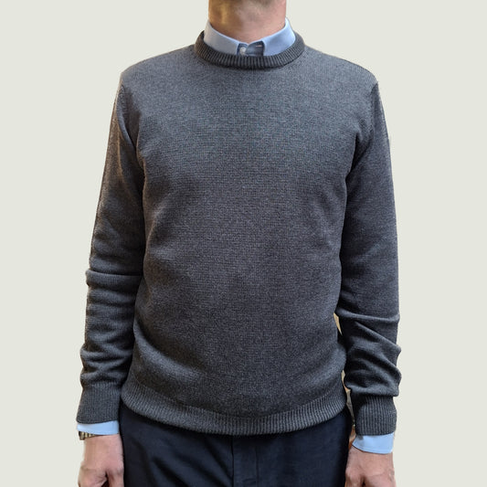 Maglia Ferrante Lana Triplo Ritorto Antracite