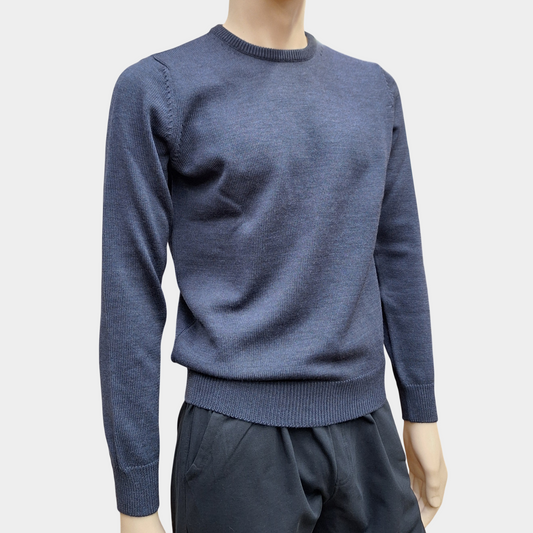 Maglia Ferrante Lana Triplo Ritorto Ottanio